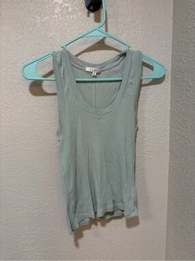 Z Supply Ribbed Scoop Tank Top in Sage